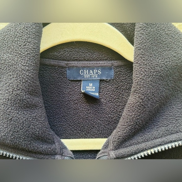 CHAPS Navy Blue Fleece Women’s Vest Size MEDIUM - Picture 3 of 3